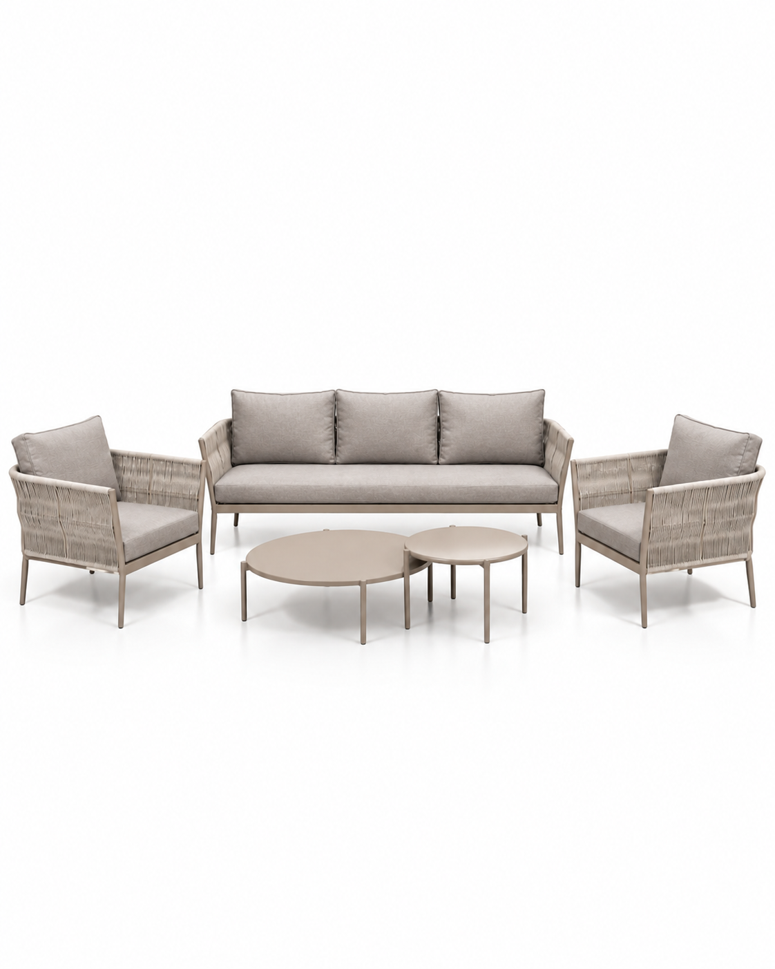 Juego de Terraza Cuerda Náutica Beige