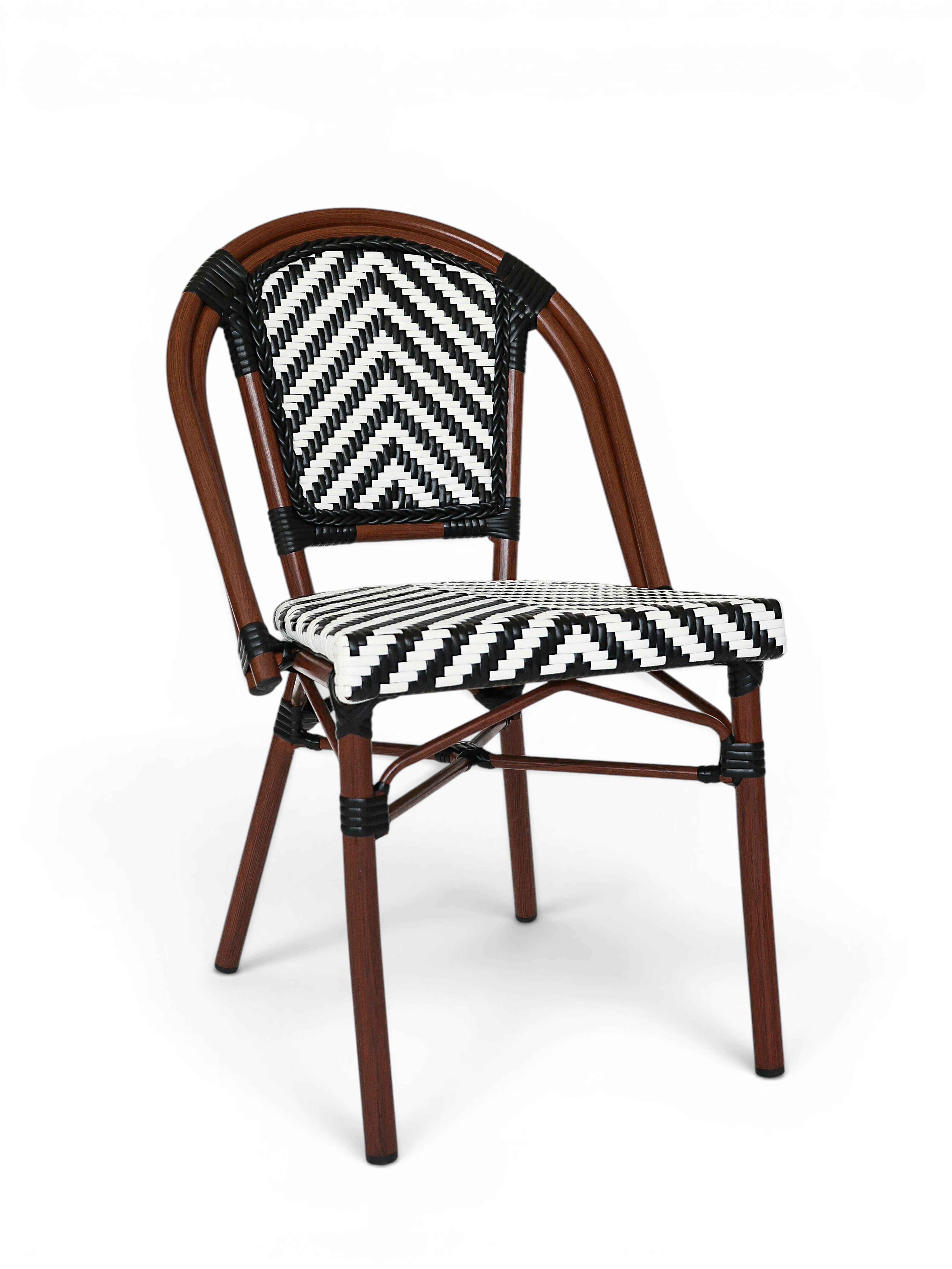 Silla Parisina Negro/Blanca Espiga