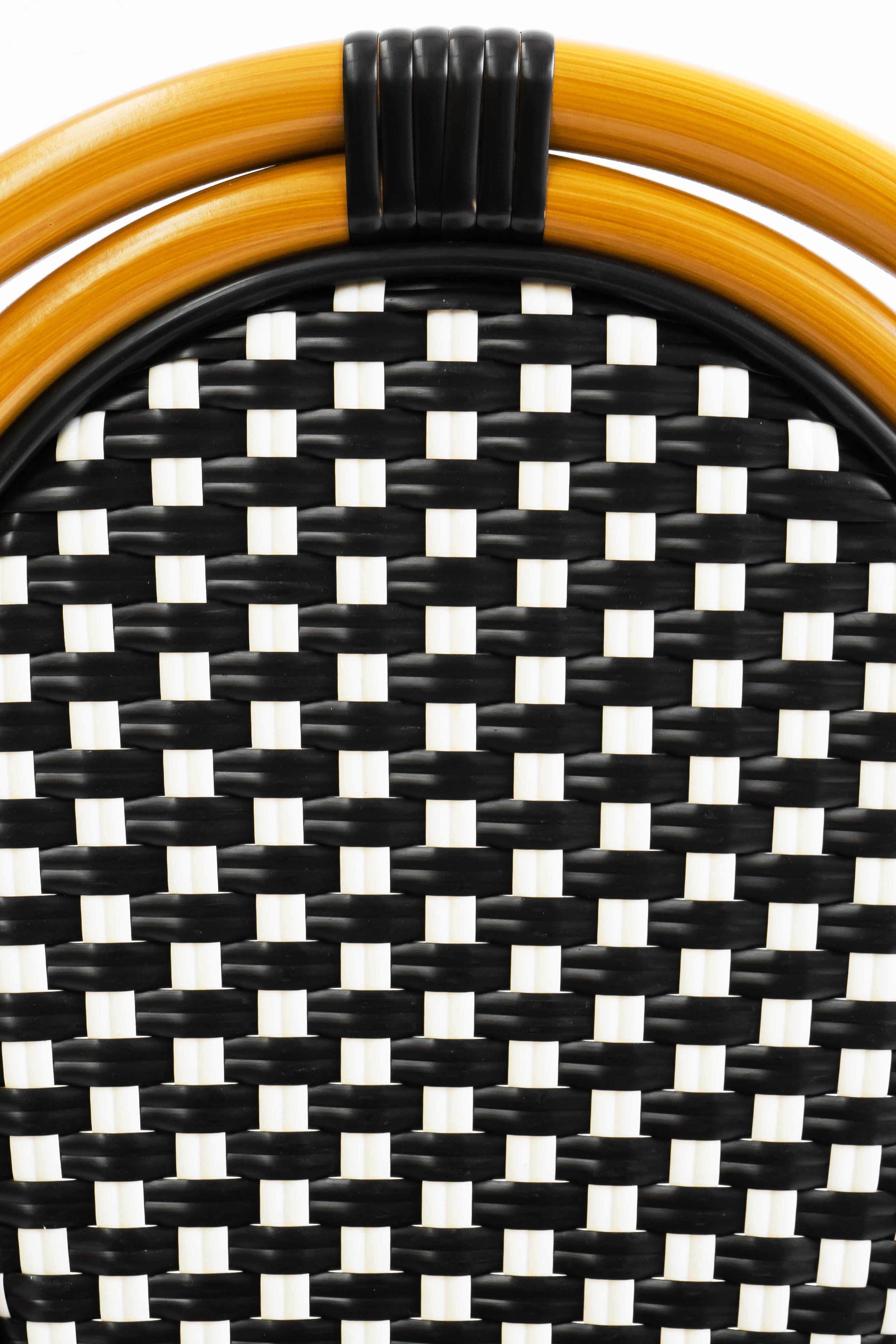 Silla Parisina Negro/Blanca Estructura tono bambú