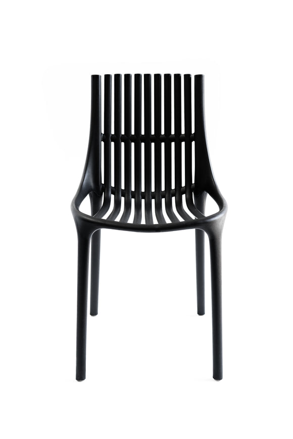 Silla Turín PP negra para exterior
