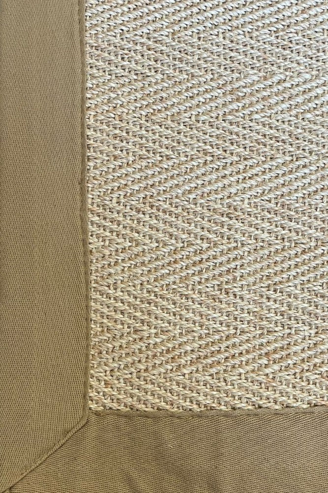 Alfombra Sisal Natural Borde Beige