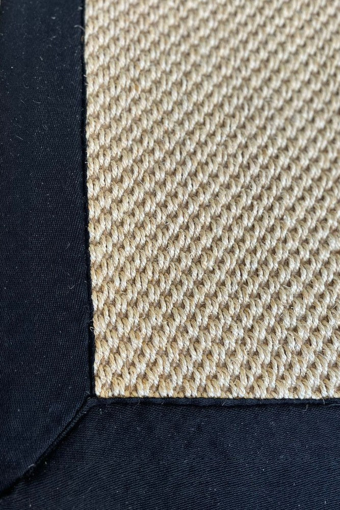Alfombra Sisal Natural Borde Negro