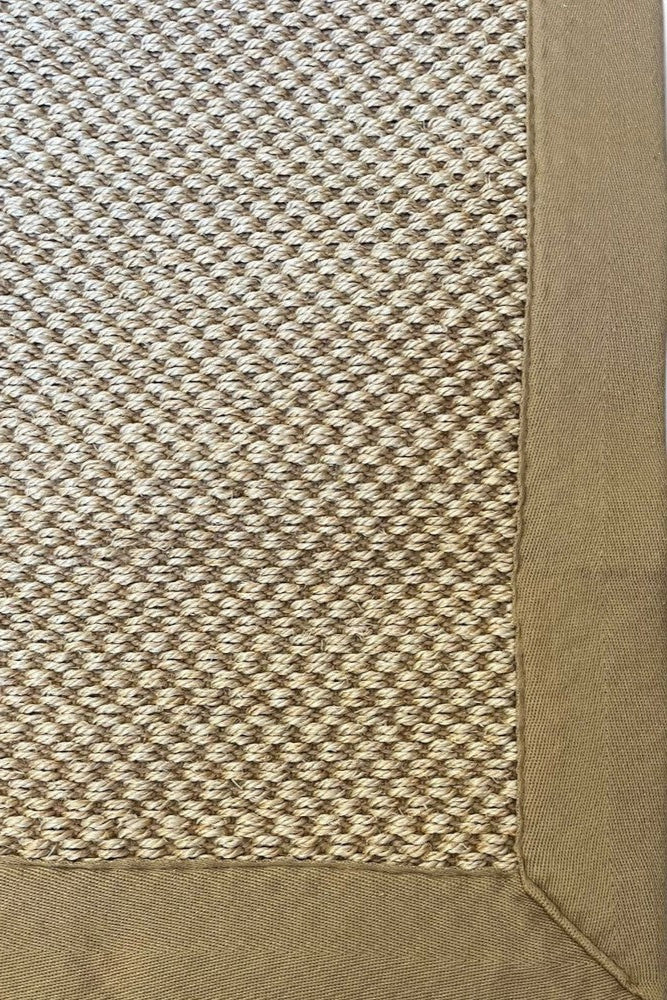 Alfombra Sisal Natural Borde Beige