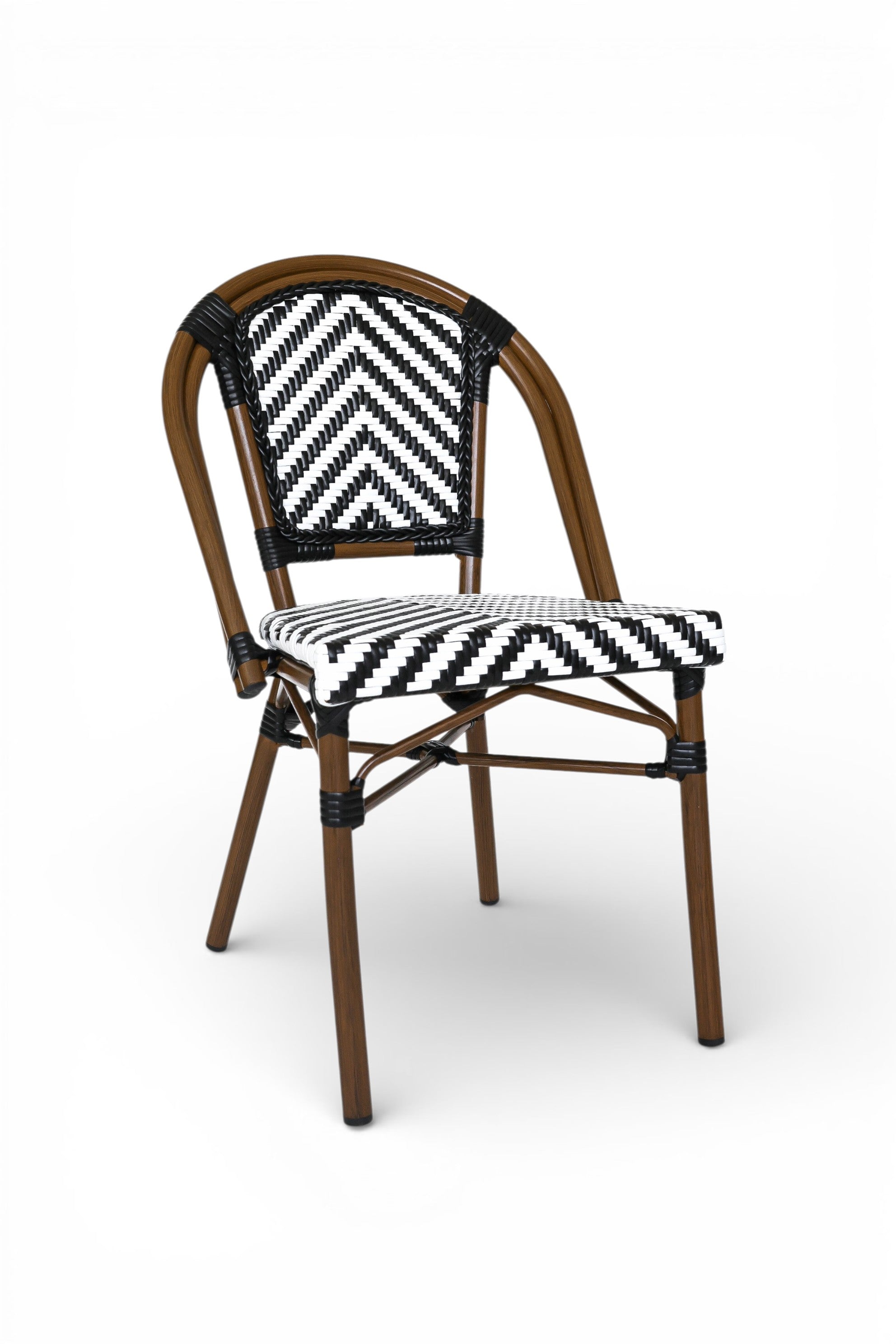 Silla Parisina Negro/Blanca Espiga