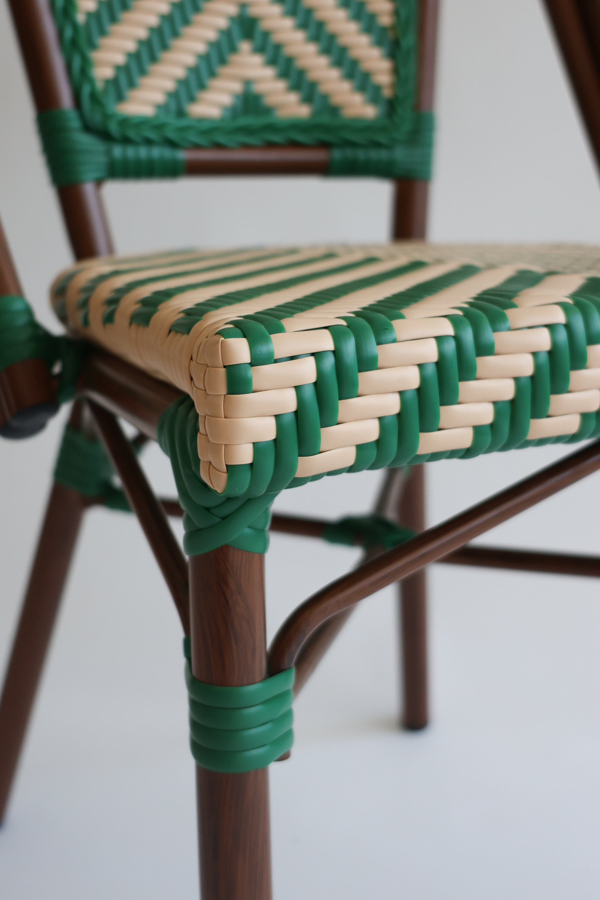 Silla Parisina Verde/Beige Espiga