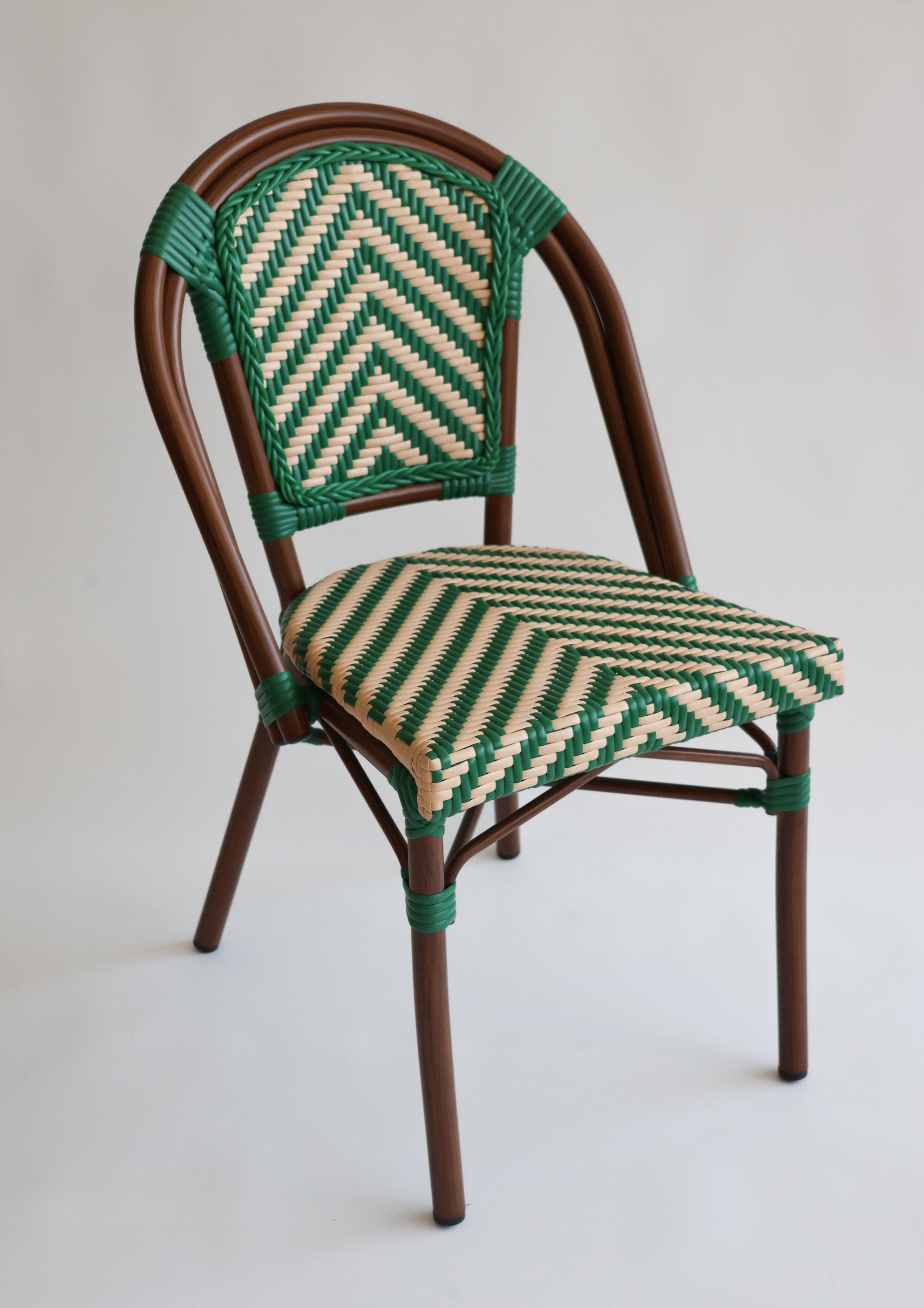 Silla Parisina Verde/Beige Espiga