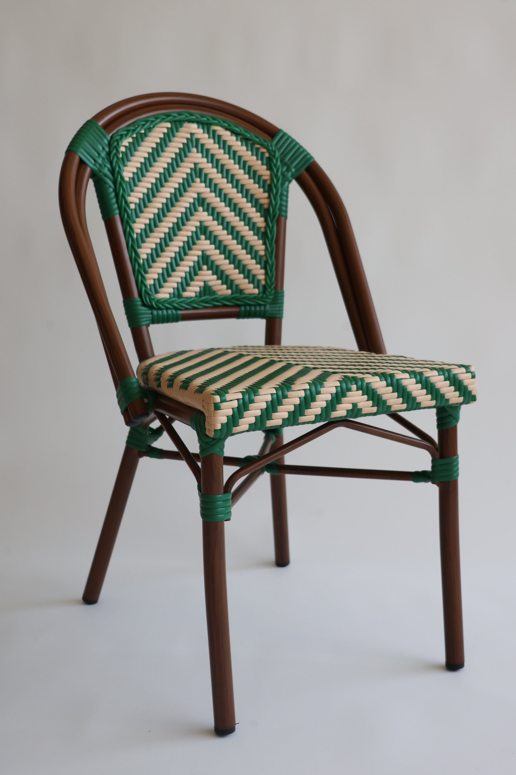 Silla Parisina Verde/Beige Espiga