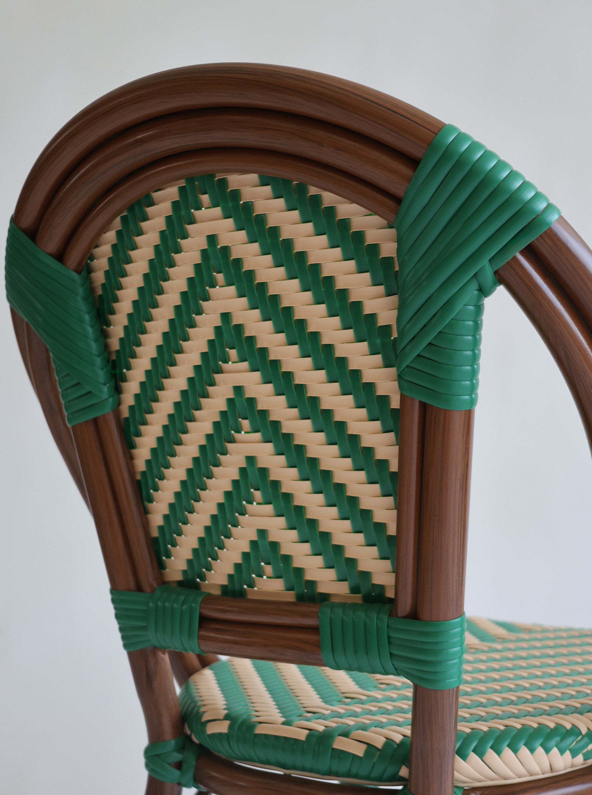 Silla Parisina Verde/Beige Espiga