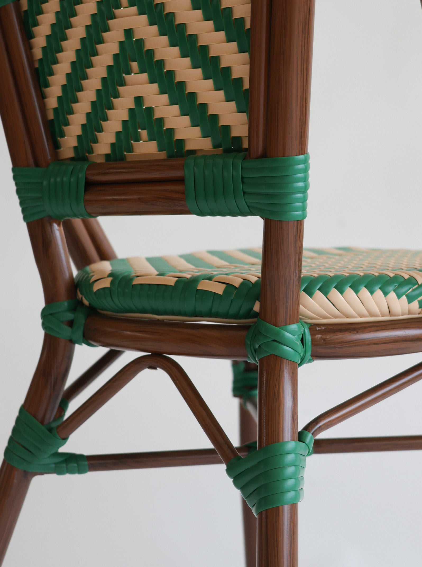 Silla Parisina Verde/Beige Espiga