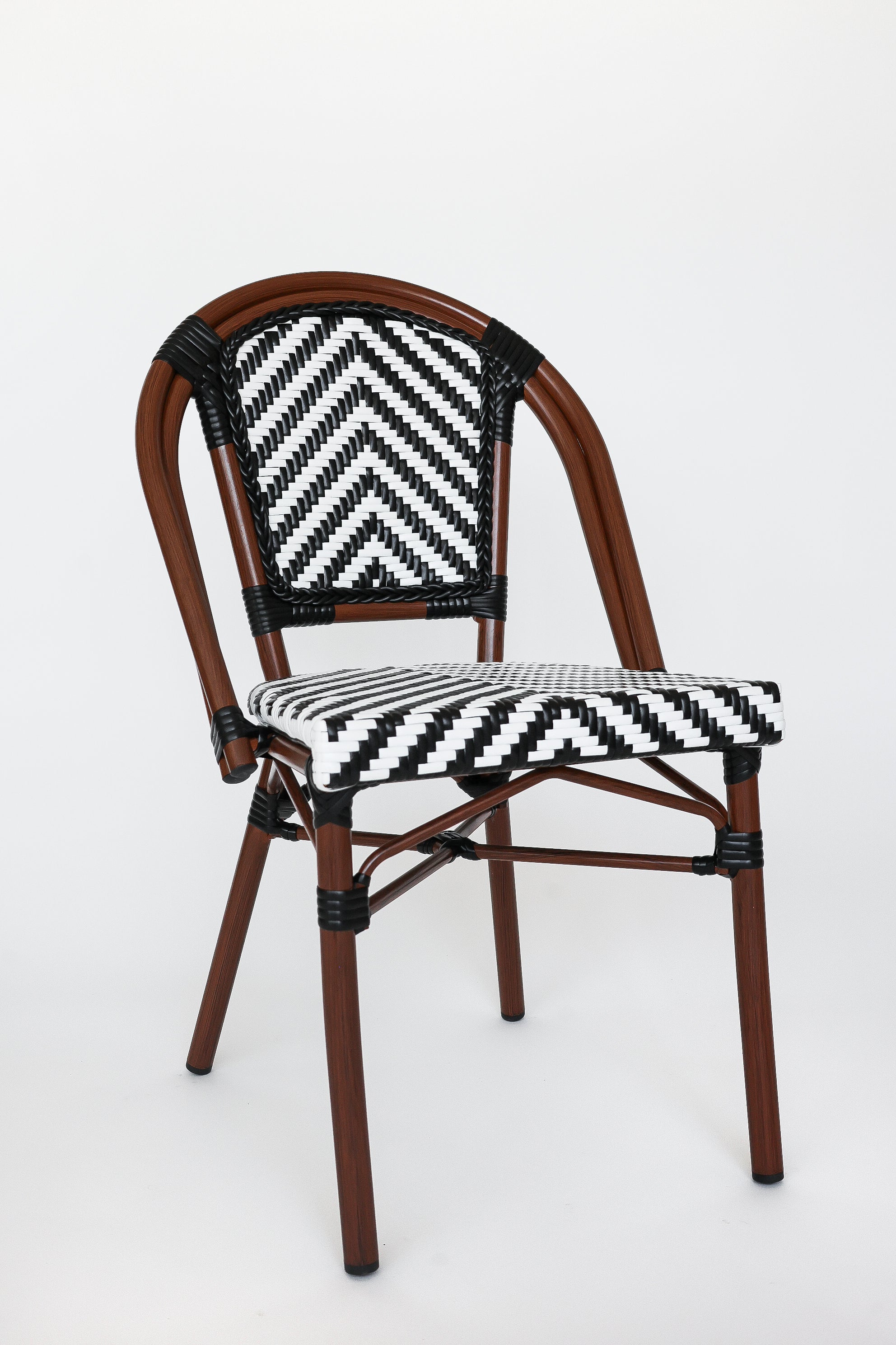 Silla Parisina Negro/Blanca Espiga
