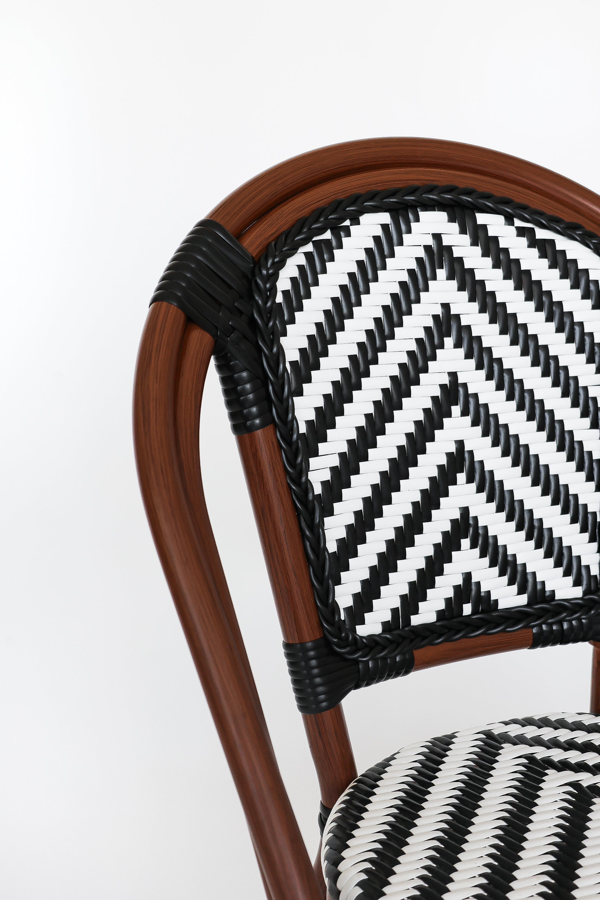 Silla Parisina Negro/Blanca Espiga