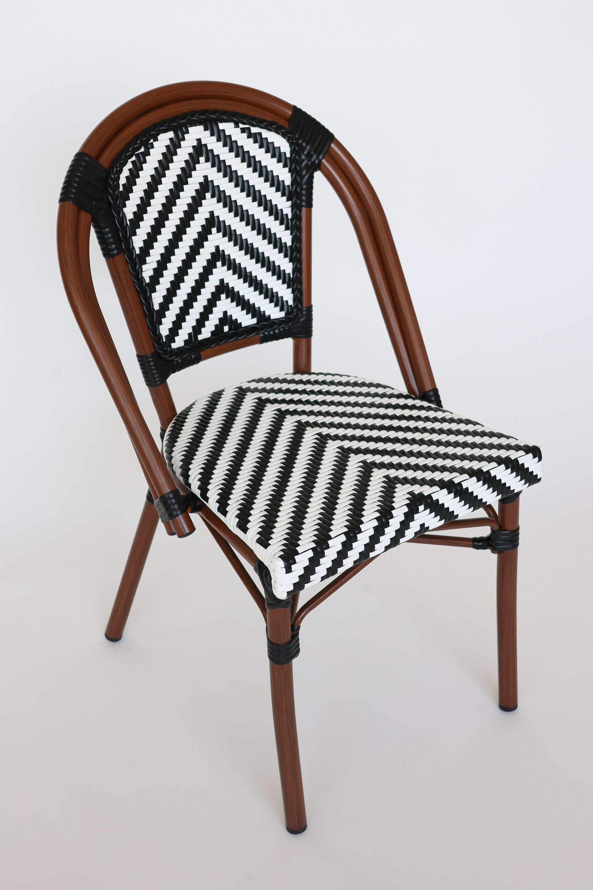 Silla Parisina Negro/Blanca Espiga