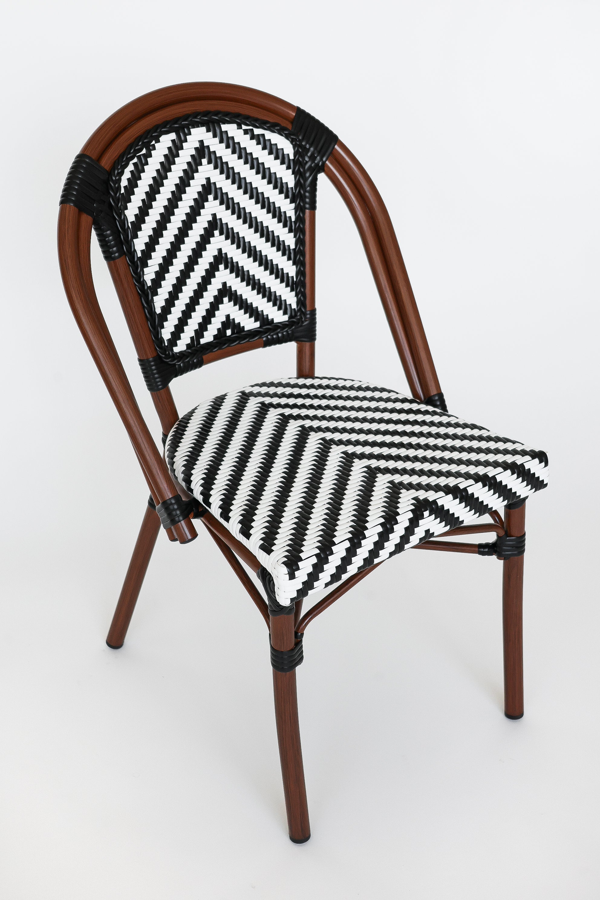 Silla Parisina Negro/Blanca Espiga