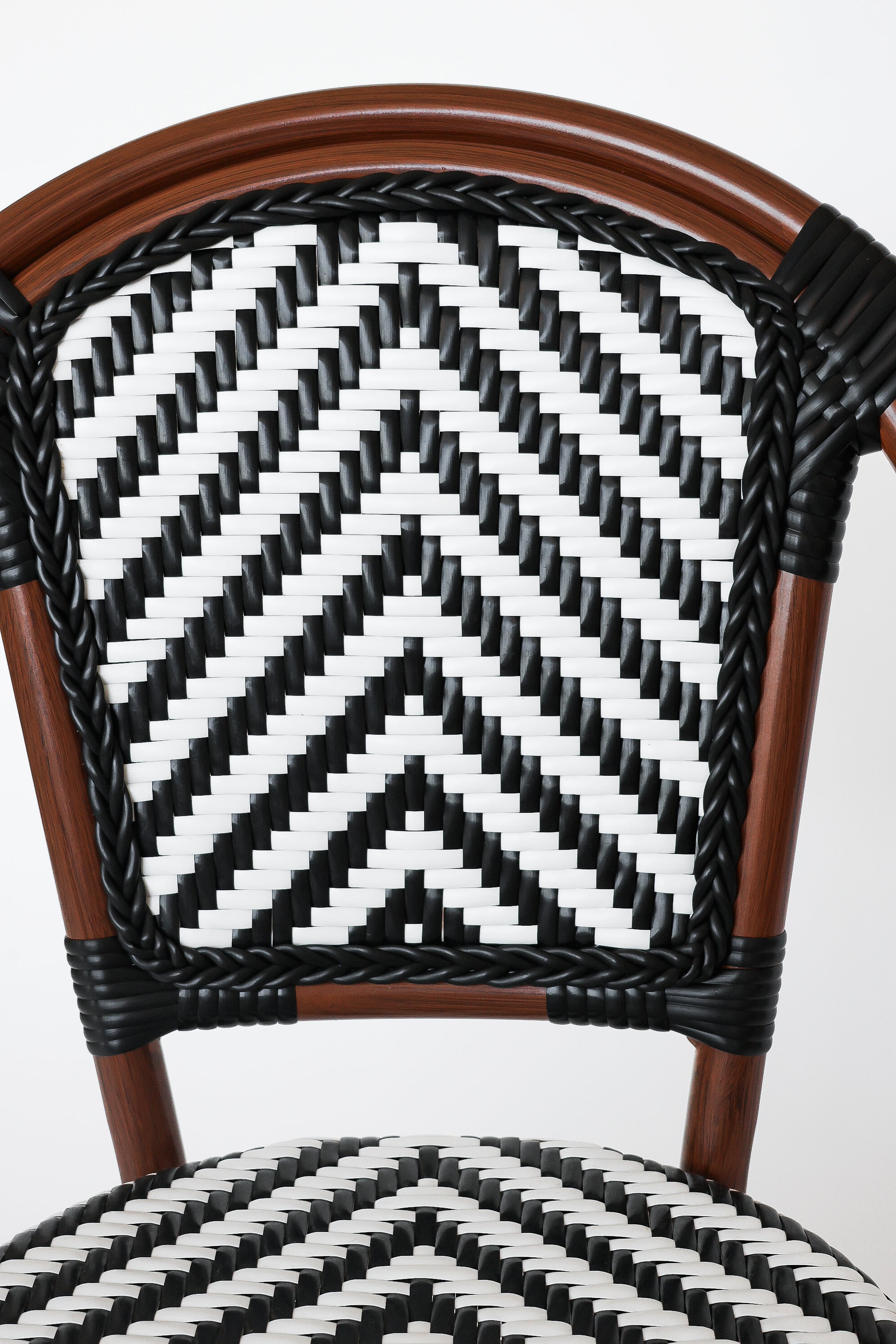 Silla Parisina Negro/Blanca Espiga