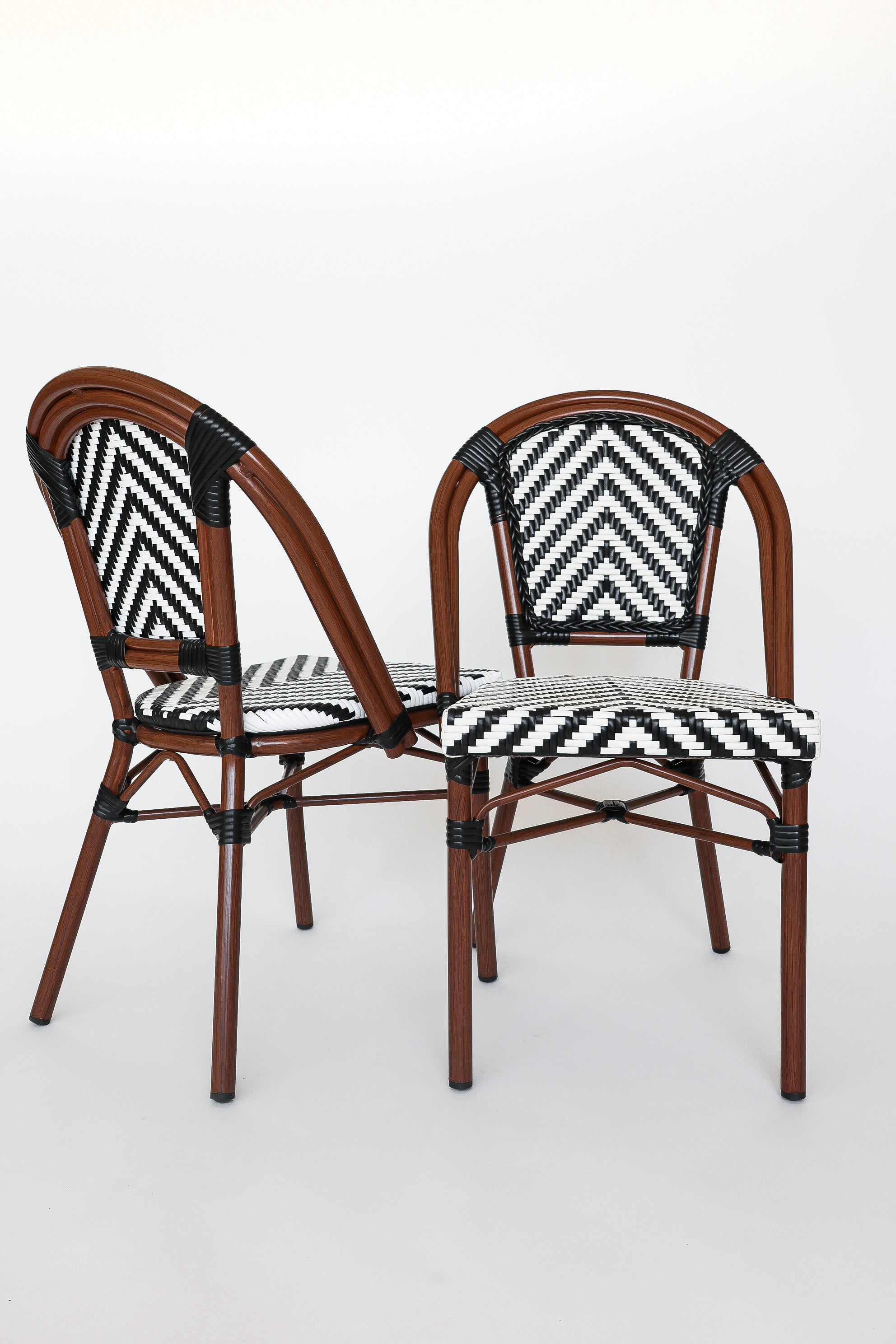 Silla Parisina Negro/Blanca Espiga