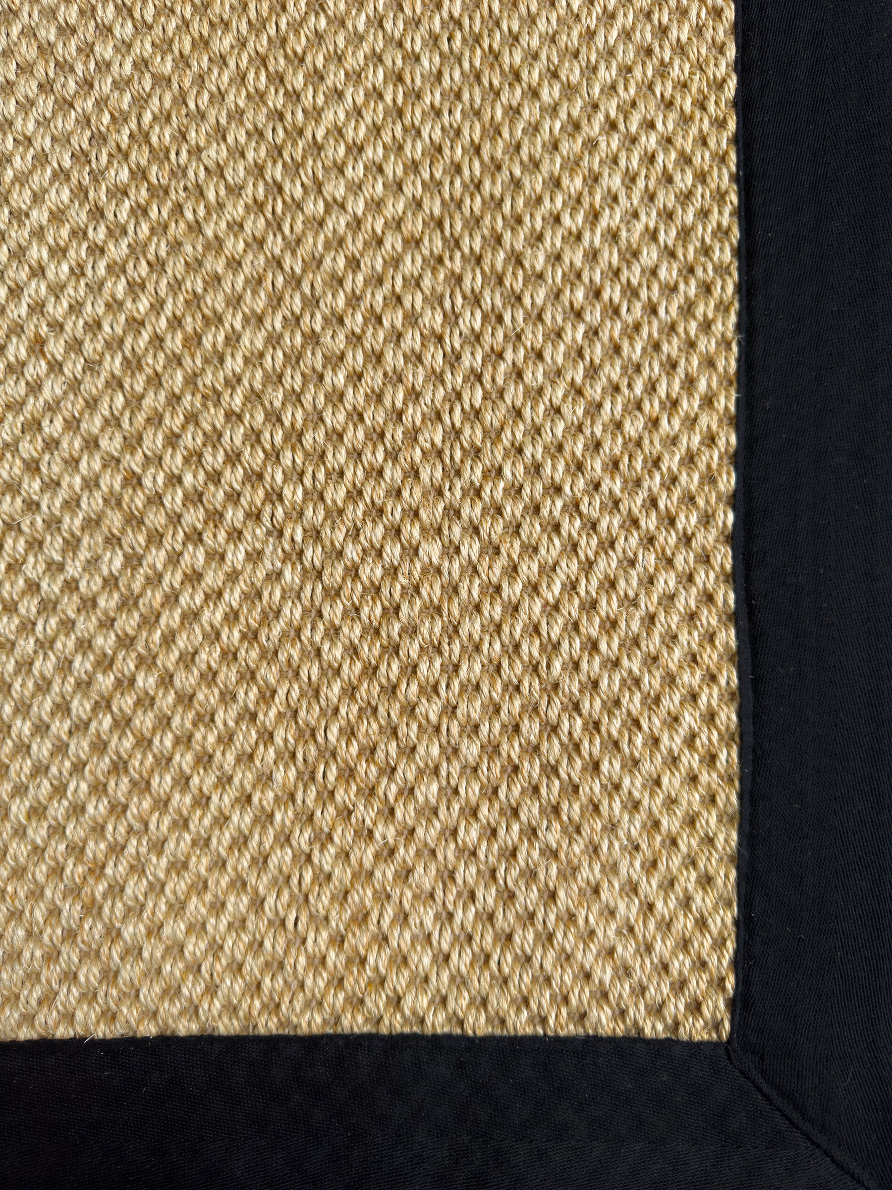 Alfombra Sisal Natural Borde Negro