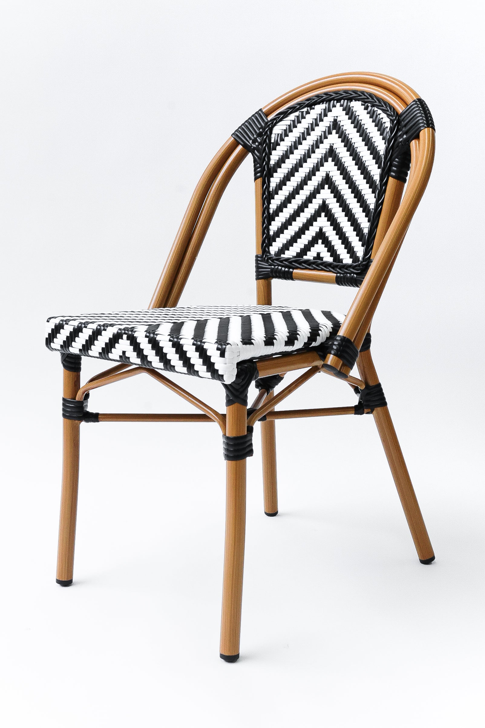 Silla Parisina Negro/Blanca Espiga