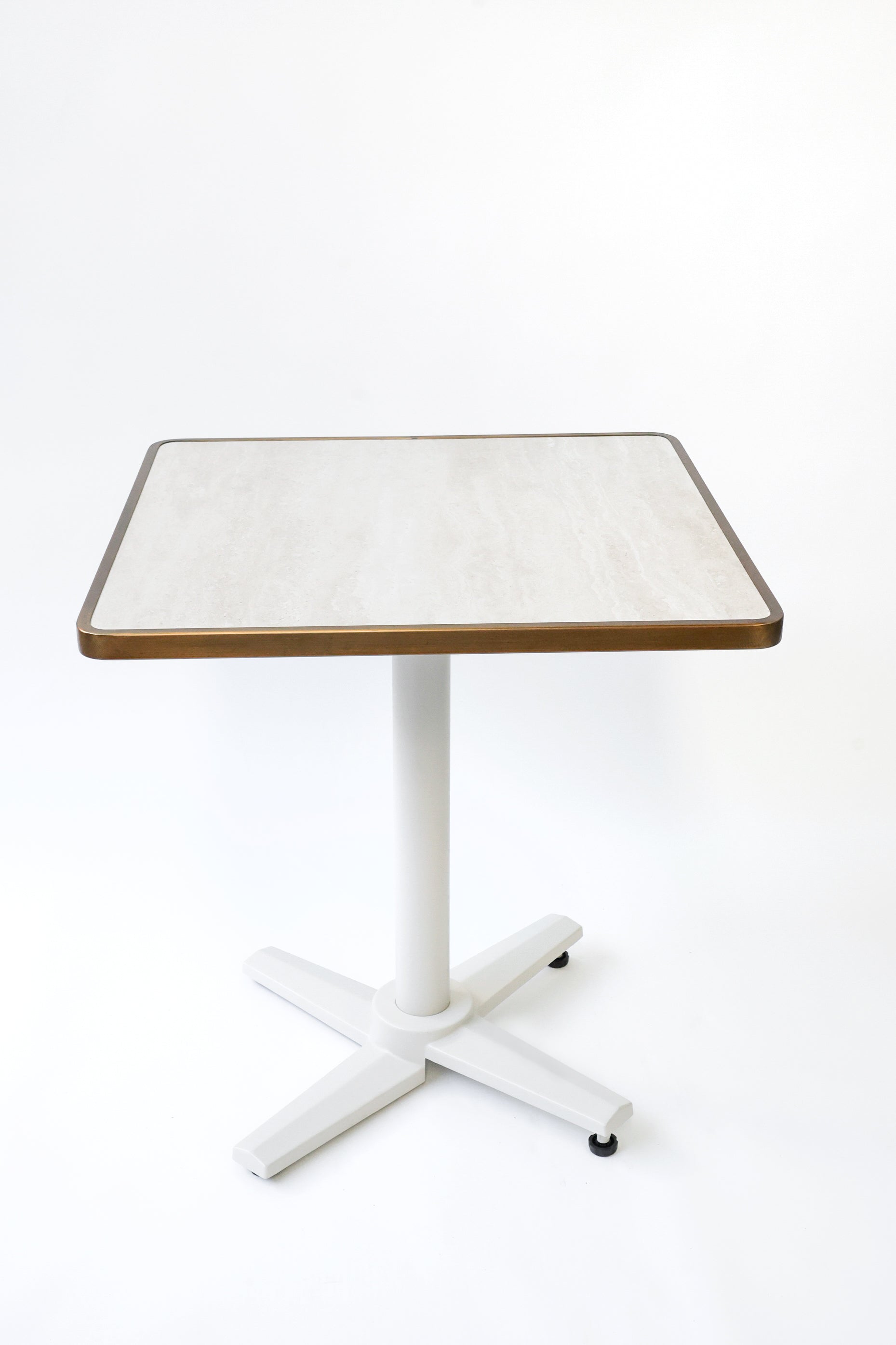 Mesa Parisina cuadrada arena c/borde plegable