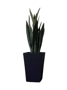 Macetero fibrocemento negro trapecio