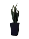 Macetero fibrocemento negro trapecio