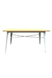 Mesa Tolix rectangular base blanca