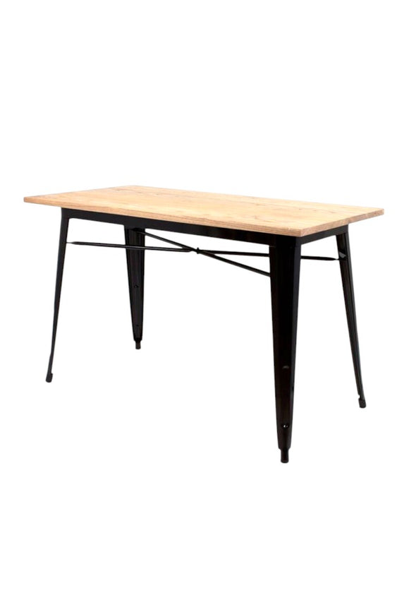 Mesa Tolix rectangular base negra