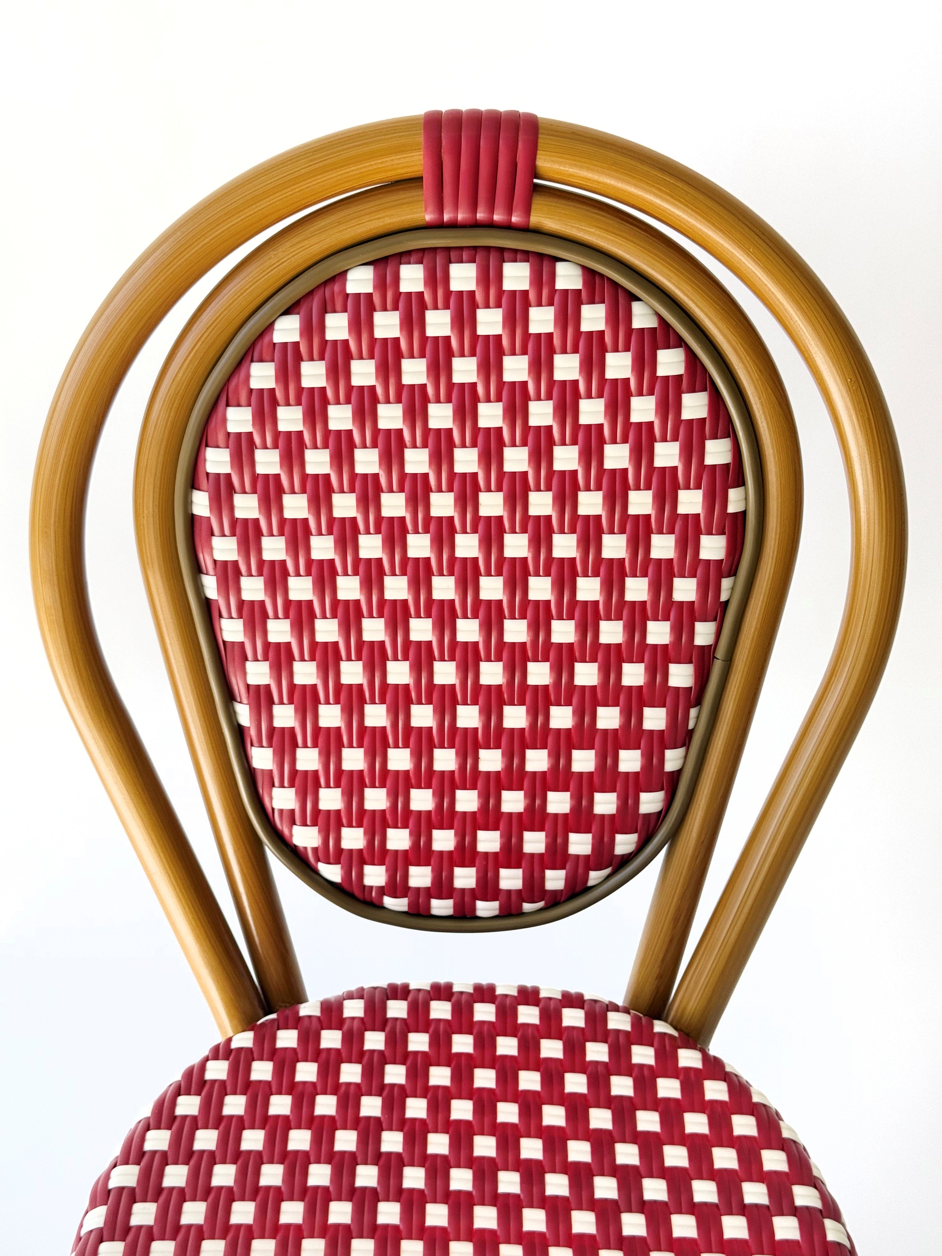 Silla Parisina Granate/Crudo Estructura tono bambú