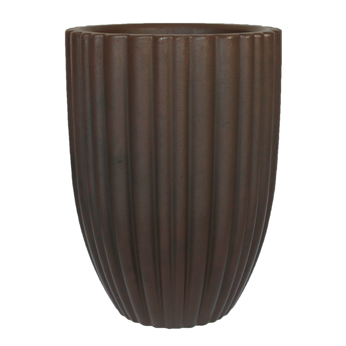 Maceta Volta Acabado Mate Ø32 × 46 cm Caoba