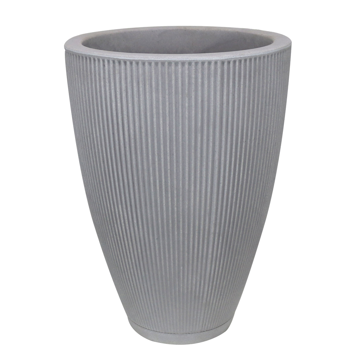 Maceta Terra Acabado Mate Ø40 × 55 cm Gris