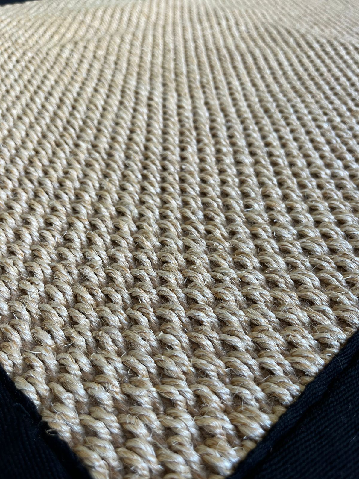 Alfombra Sisal Natural Borde Negro