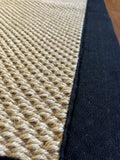 Alfombra de Sisal Natural  borde de Negro en 4 Tamaños