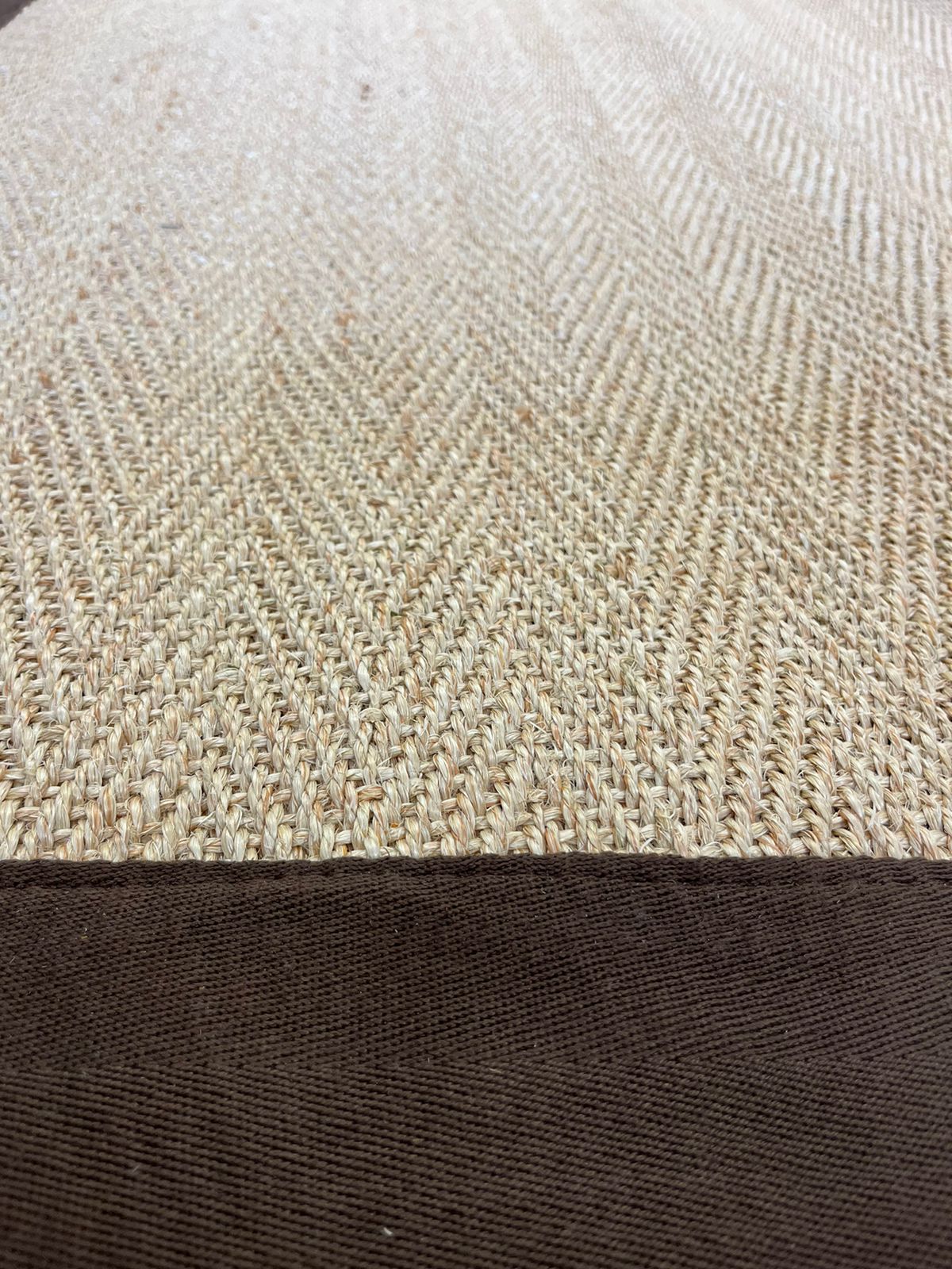 Alfombra Sisal Natural Borde Café