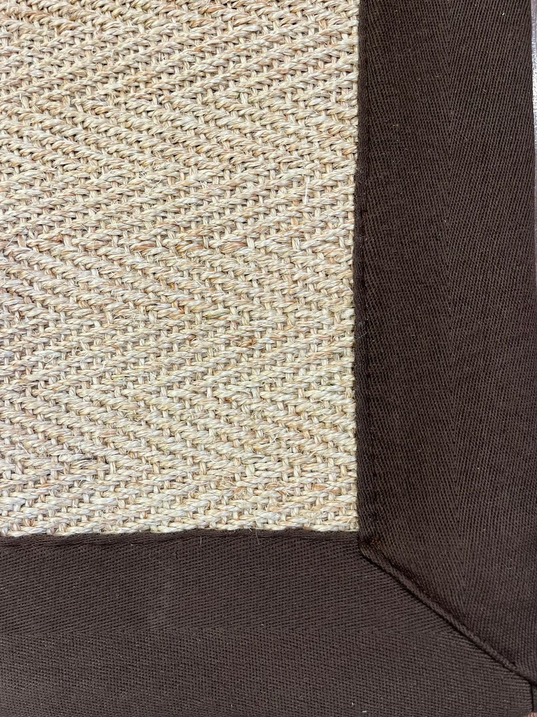 Alfombra Sisal Natural Borde Café