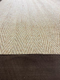 Alfombra de Sisal Natural tejido espiga con borde de tela café 2 tamaños