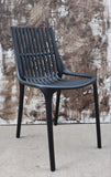Silla Turín PP negra para exterior