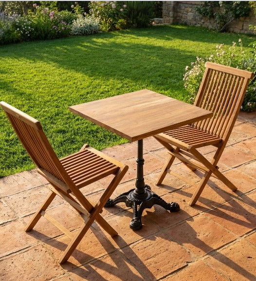 Juego de Balcón Rindu mesa + 2 sillas plegables