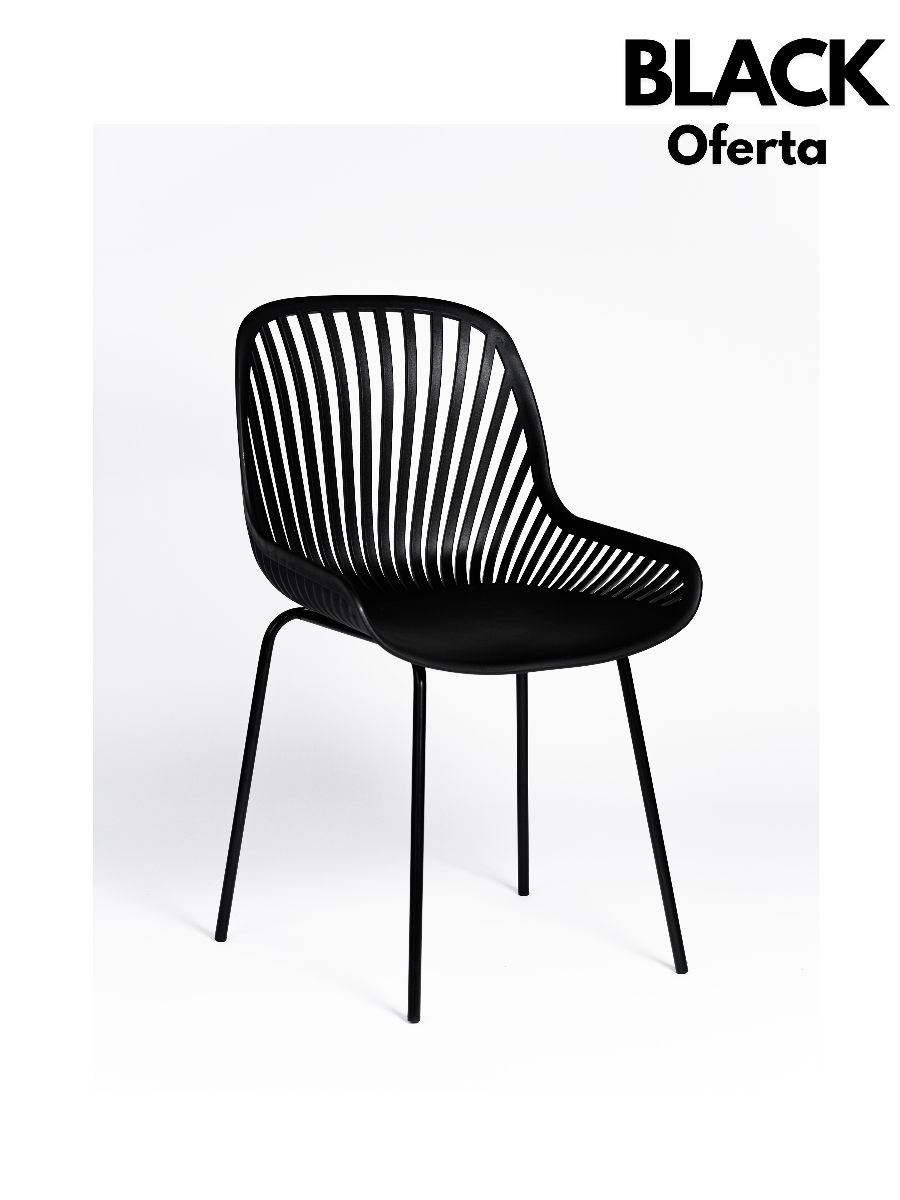 BLACK Sillas Kanas negra en Pack