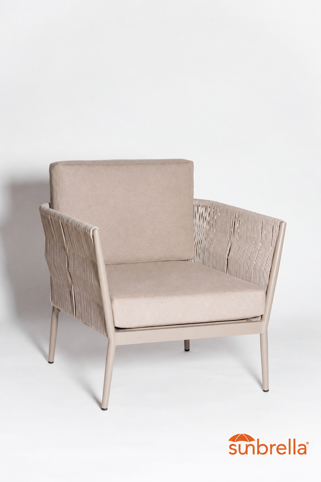 Sitial beige con logo Sunbrella