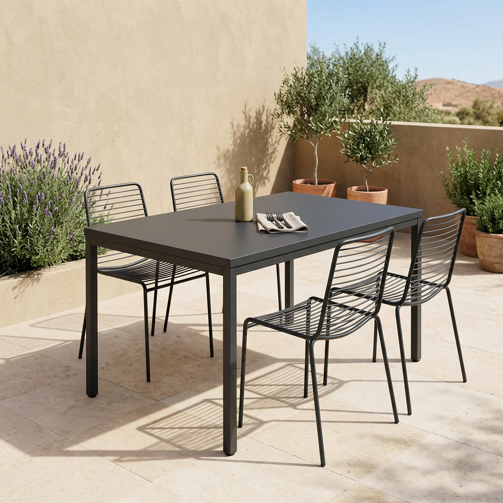 Juego Comedor de Terraza Summer Antracita