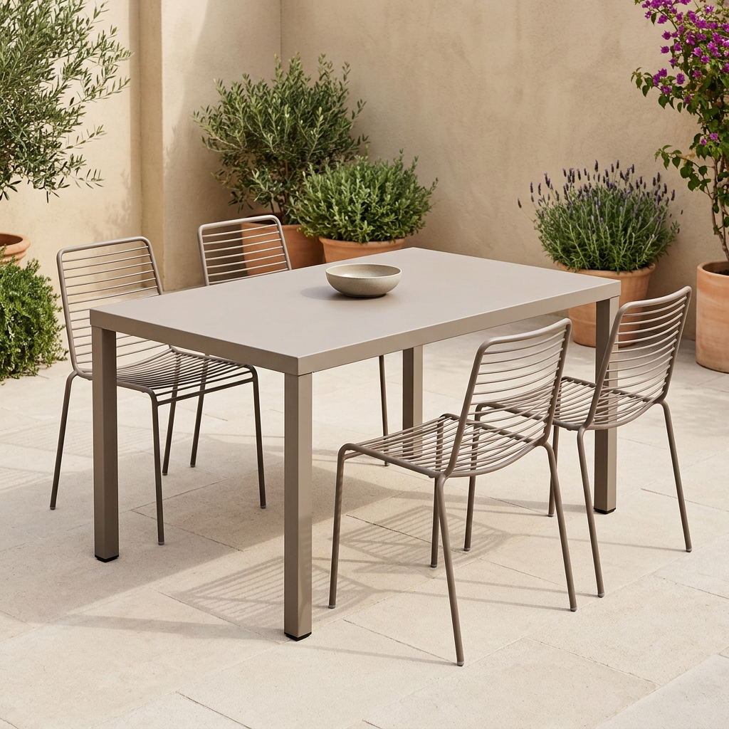 Juego Comedor de Terraza Summer Tórtola