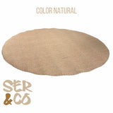 Alfombra Redonda de Sisal Natural 4 Tamaño