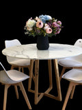Juego de comedor mármol 120cm