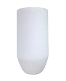 Macetero Fibrocemento base esférica  Negro, gris y blanco 54*90 cm alto