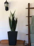 Macetero fibrocemento negro trapecio